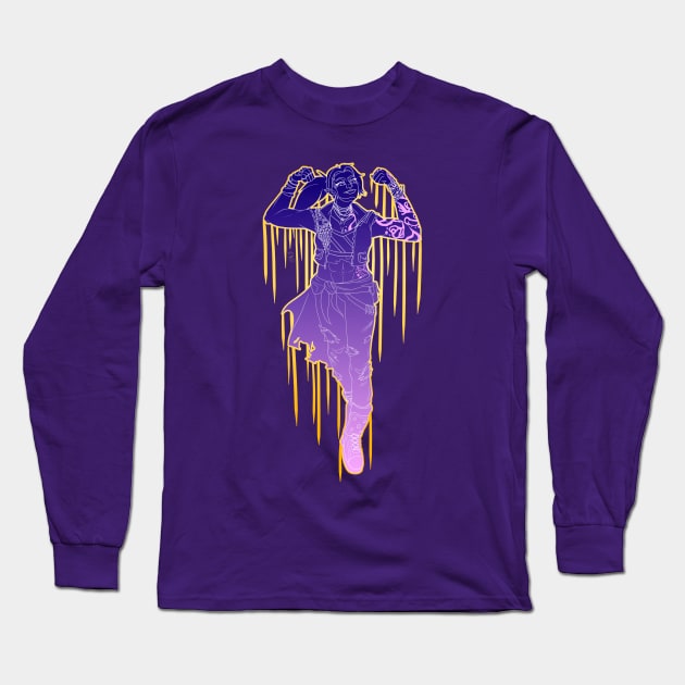 Amara, the Tiger of Partali (Gradient Version) Long Sleeve T-Shirt by snoozyfern